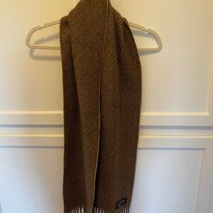 Brown Herringbone cashmere Men's Scarf